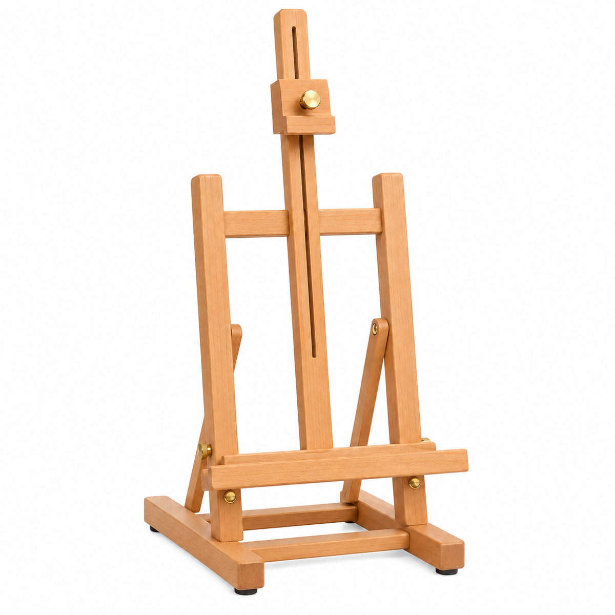 Imagen principal de caballete académico de mesa de madera natural, sobre fondo blanco.
