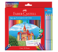 Colores Faber-Castell x 24 + 4 pastel, mina 4 mm, ref. 116119