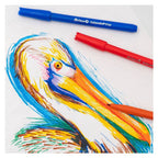Ejemplo de uso de plumones Pelikan Colorella Star coloreando una ilustración; accesorios no incluidos.
