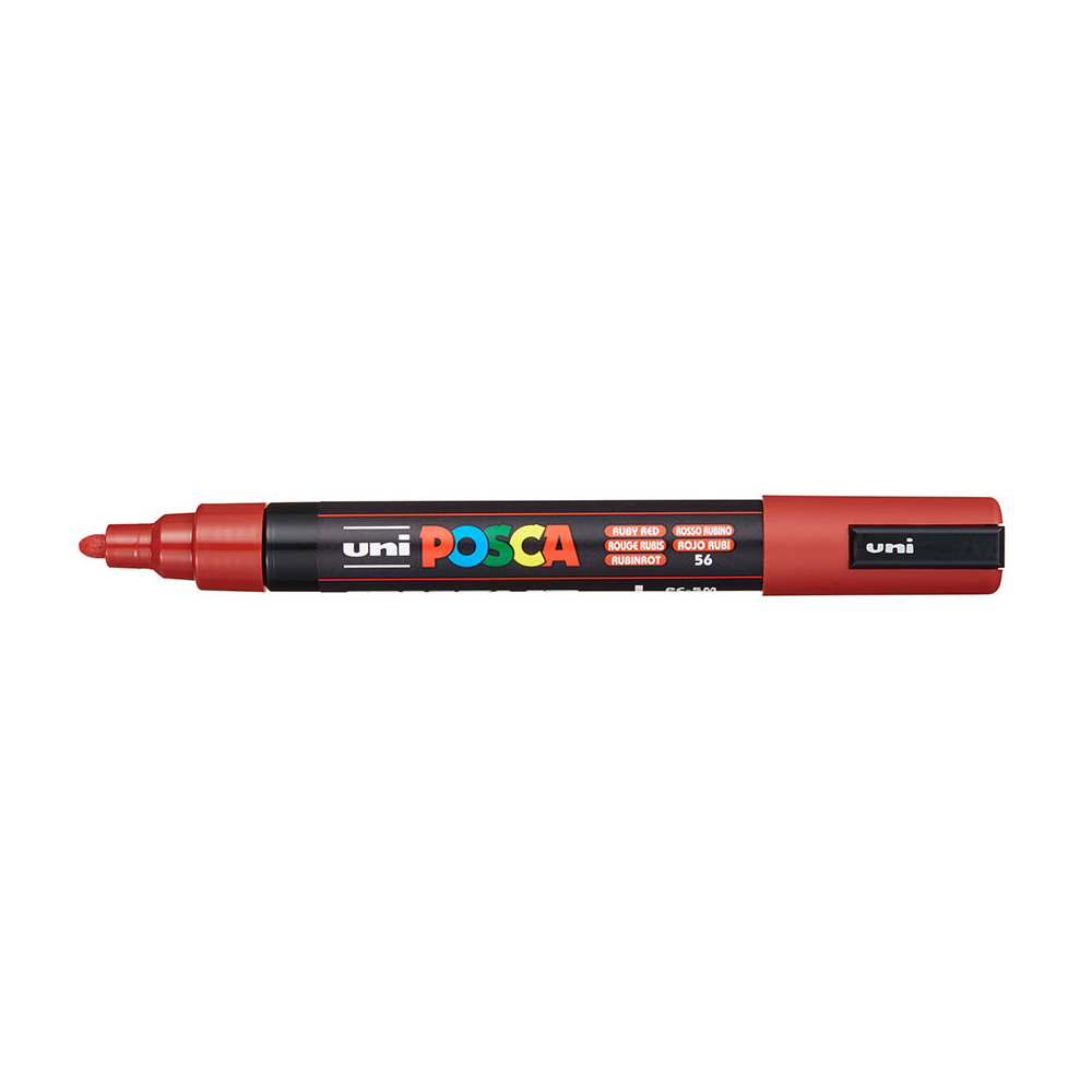 Marcador POSCA PC-5M rojo rubí, punta media