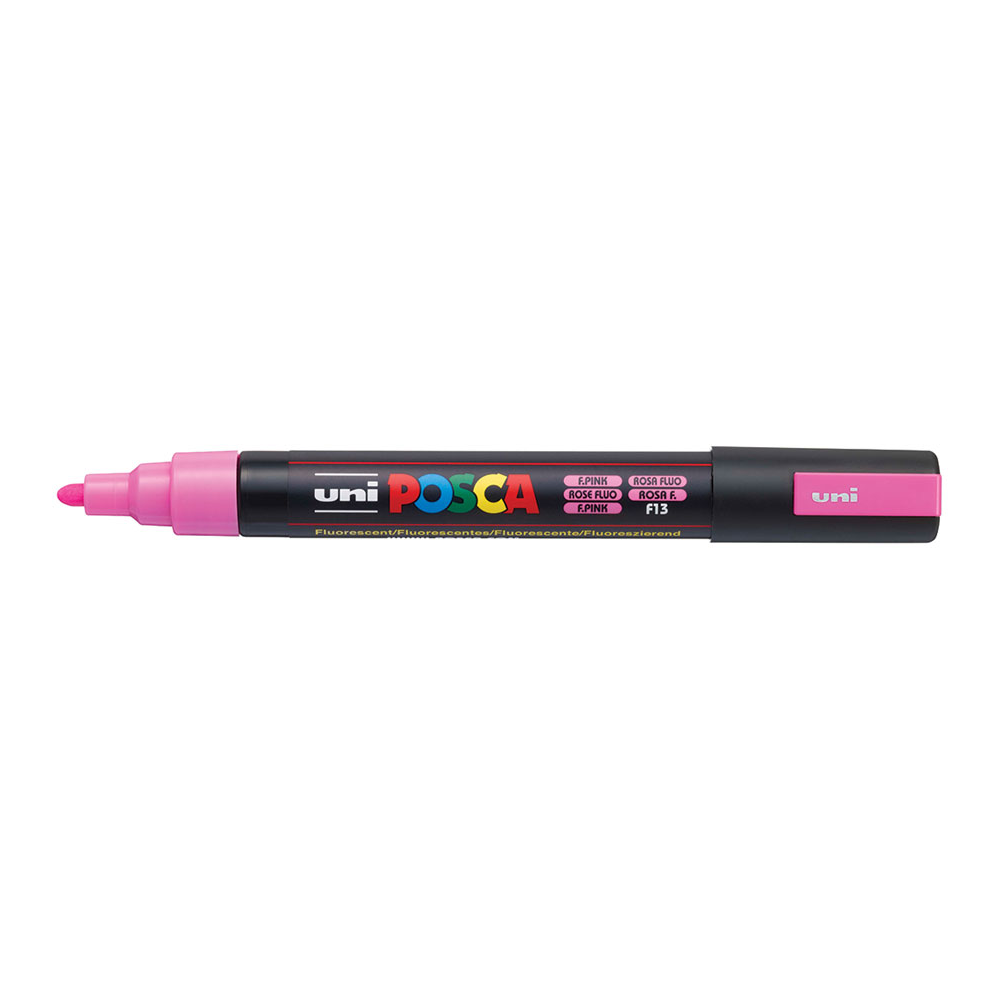 Marcador POSCA PC-5M rosa fluorescente, punta media