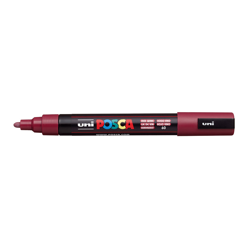 Marcador POSCA PC-5M rojo vino, punta media