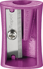 Sacapuntas Maped Satellite rosa metálico de un orificio, referencia 041712 - vista frontal