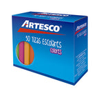 Foto oficial Artesco del empaque de tiza de colores x 50 unidades