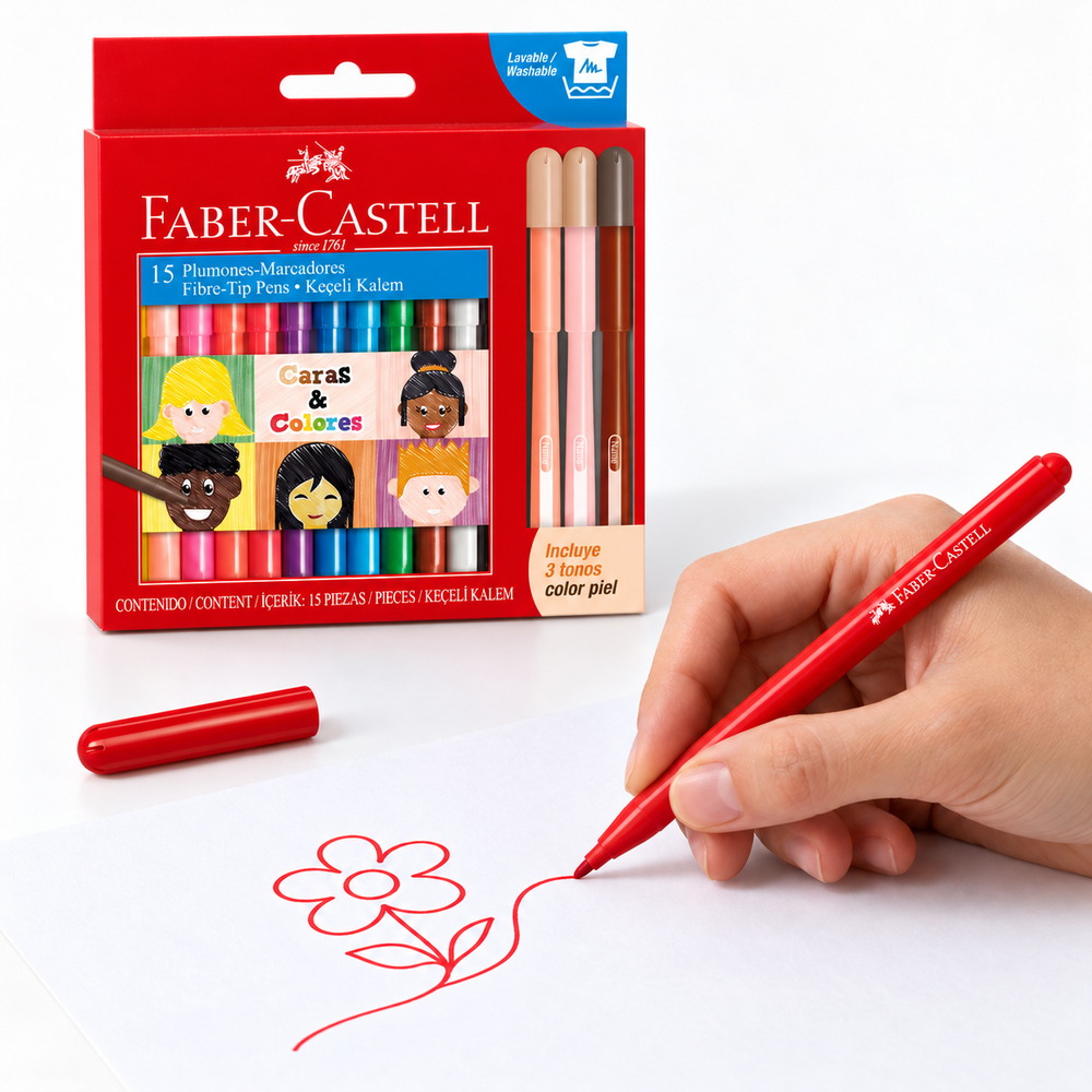 Imagen referencial generada: uso de un plumón rojo sobre papel