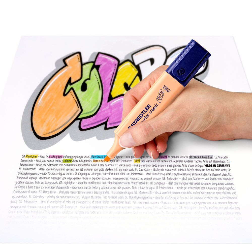 Aplicación ilustrativa del producto Resaltadores pastel STAEDTLER Textsurfer classic x 6 · 364 CWP6