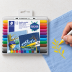 Aplicación ilustrativa del producto Marcadores para tela STAEDTLER doble punta x 12 · 3190 TB12
