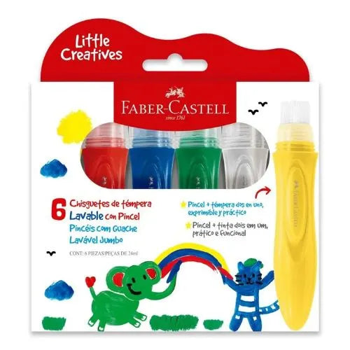 pincel exprimible, con tempera lavable Faber castell
