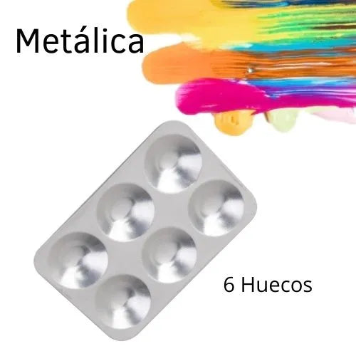 Paleta De Pintura Metálica De 6 Huecos