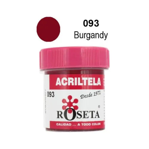 Acritela Roseta - En Colores Planos - Burgandy 30cc