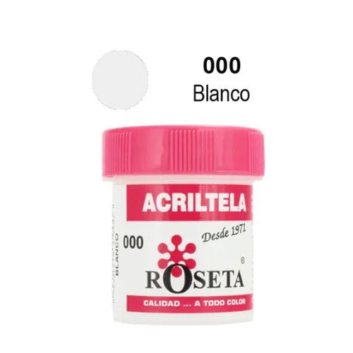 Acritela Roseta - En Colores Planos - Blanco 30cc