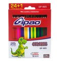 Caja de colores X 24 Lapices + Lapiz negro Gipao