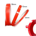 Cinta Doble Faz Roja Poliéster Soco 12mm X 50mt
