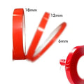 Cinta Doble Faz Roja Poliéster Soco 18mm X 50mt