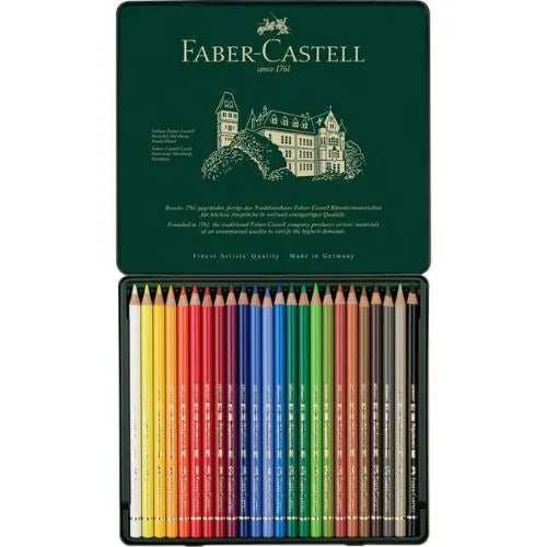 Colores Faber Castell Polychromos - Caja Metálica X24