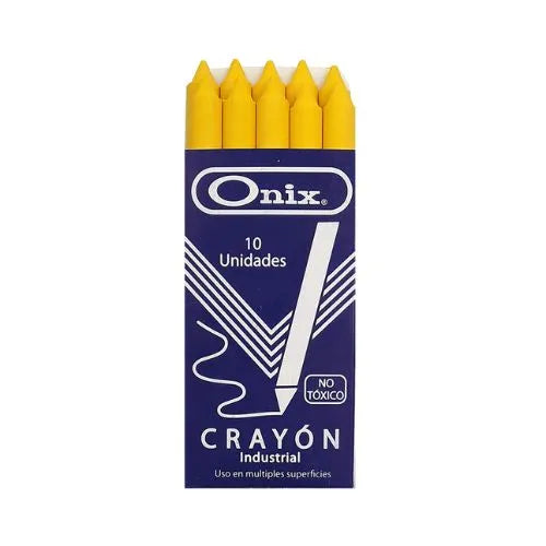 Crayones Ónix - Paquete X10 Unidades De Un Color - Amarillo
