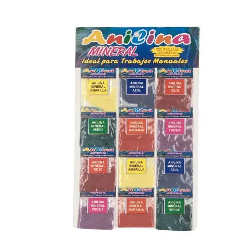 Sobres de anilina en polvo mineral X 12