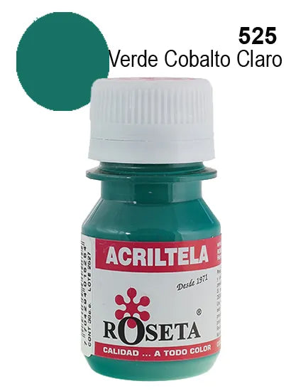 Acritela Roseta - En Colores Planos - Verde Cobalto Claro 30cc