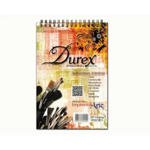 Block Bitácora Papel Durex 190 gs X 50 Hojas Duopapel - Media Carta 21,5 x 14 cm