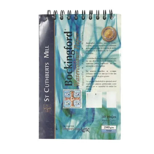 Bitácora Media Carta 21,5 x 14 cm Papel Acuarelable 240 grs 30 horas