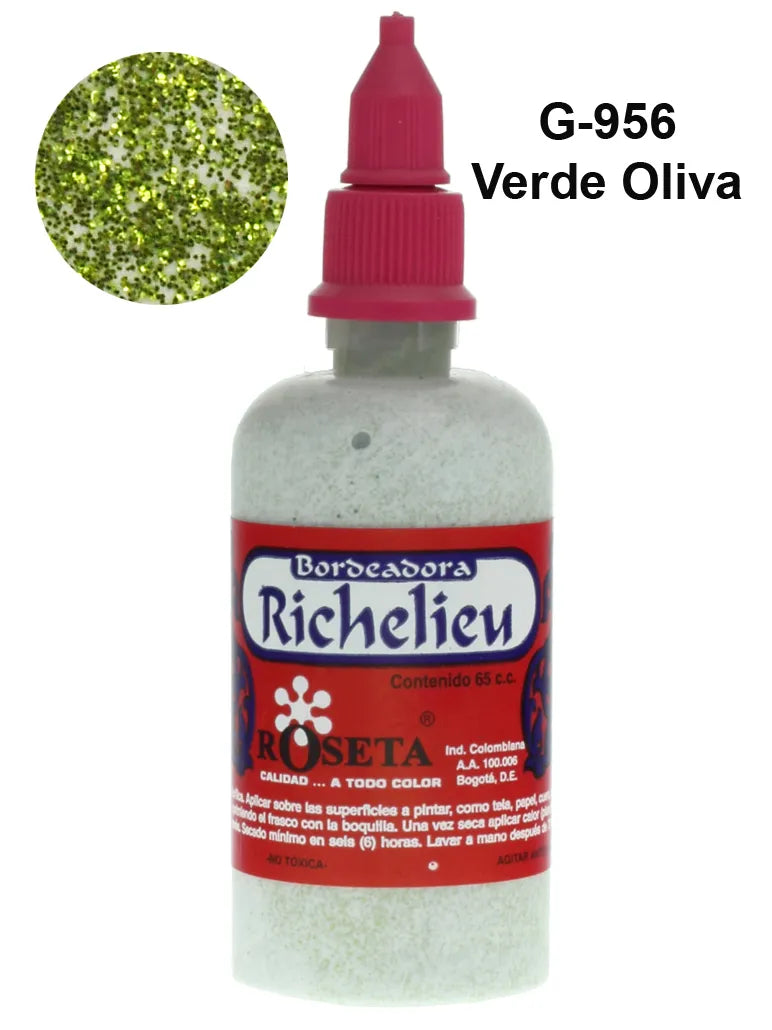 Bordeador Richelieu Verde Oliva Escarchado