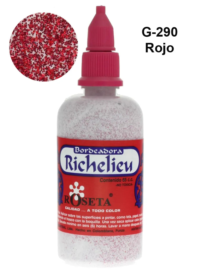 Bordeador Richelieu Rojo Escarchado