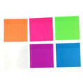 Post it de colores neón, hojas traslucidas de plástico