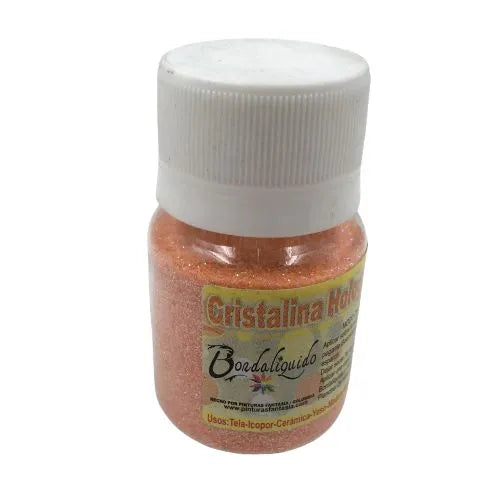 diamantina, escarchas holográficas - Naranja