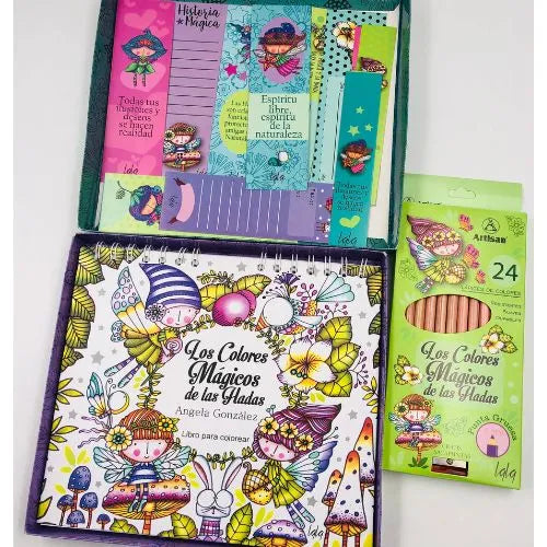 libro para colorear mas colores x24, marca Artisan - Mágicos de las Hadas