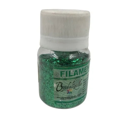 Lluvia lazer, Escarcha en filamentos - Verde holo
