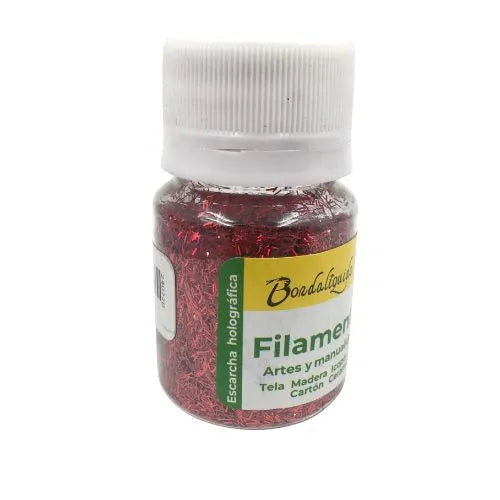 Lluvia lazer, Escarcha en filamentos - Rojo holo