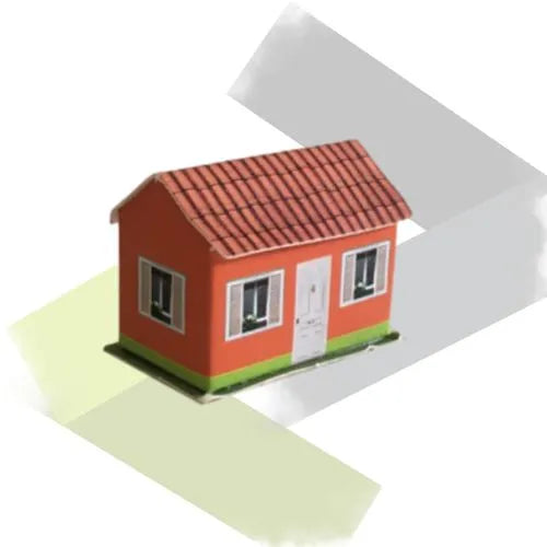 materiales para maqueta exteriores (Edificios, Casas y Más) - Casa Mediana