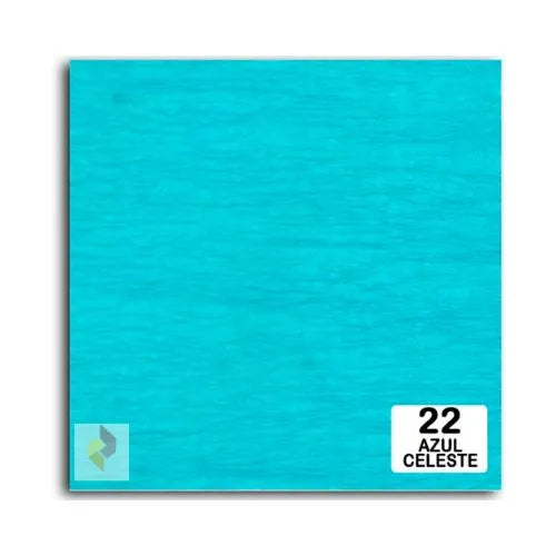 Papel crepe, papel pinocho, papel corrugado o papel crespón - Azul Celeste