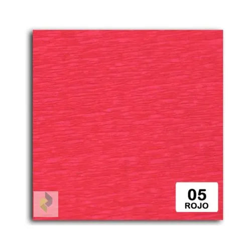 Papel crepe, papel pinocho, papel corrugado o papel crespón - Rojo