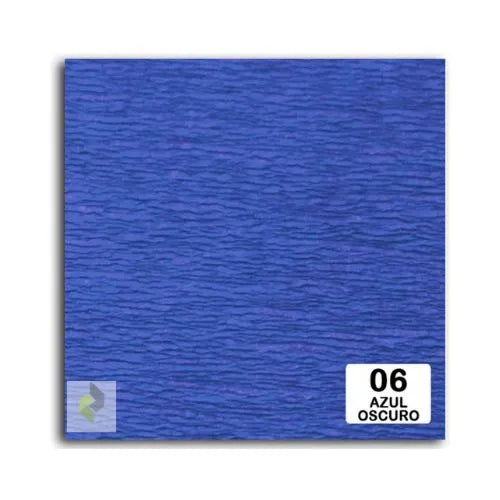 Papel crepe, papel pinocho, papel corrugado o papel crespón - Azul Oscuro