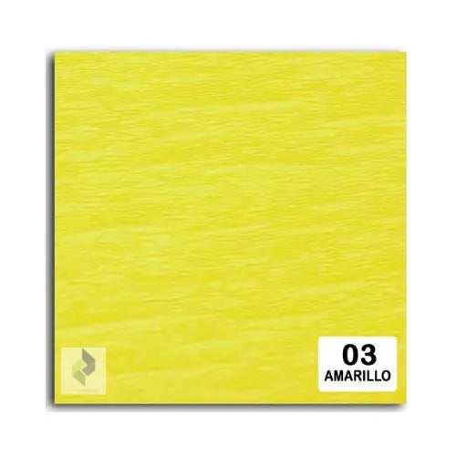 Papel crepe, papel pinocho, papel corrugado o papel crespón - Amarillo