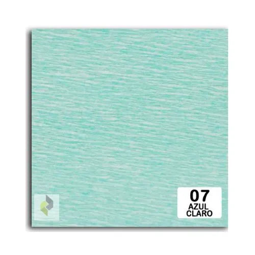 Papel crepe, papel pinocho, papel corrugado o papel crespón - Azul Claro