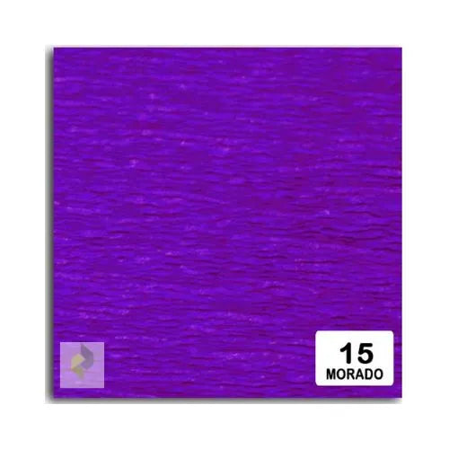 Papel crepe, papel pinocho, papel corrugado o papel crespón - Morado