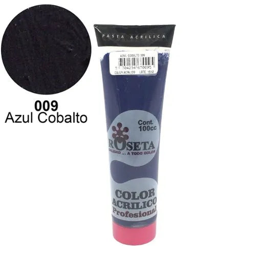 Pasta Acrílica Roseta en tubo Plano Azul cobalto 100cc