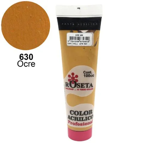 Pasta Acrílica Roseta en tubo Plano Ocre 100cc