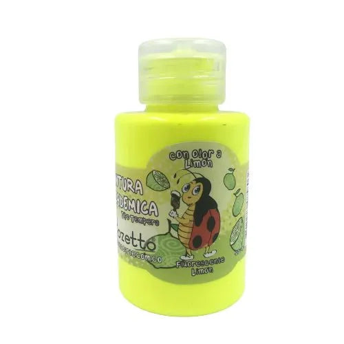 Pintura Académica Bozzetto - Con Olor De 120gm - Amarillo Fluorescente