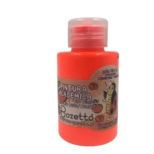 Pintura Académica Bozzetto - Con Olor De 120gm - Naranja fluorescente