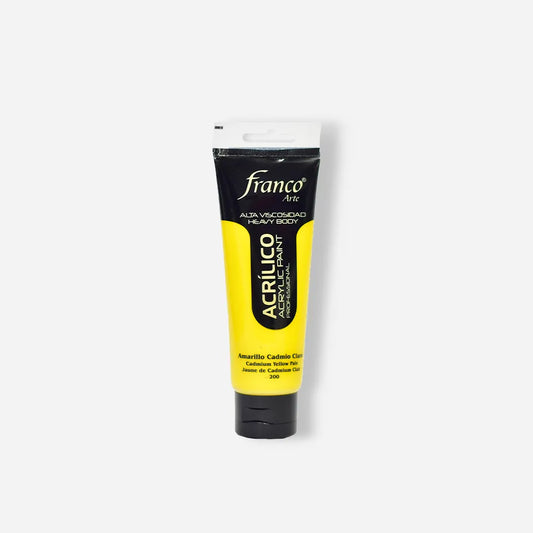 Pintura Acrílica Franco Arte x 100 ml Amarillo Cadmio Claro 200