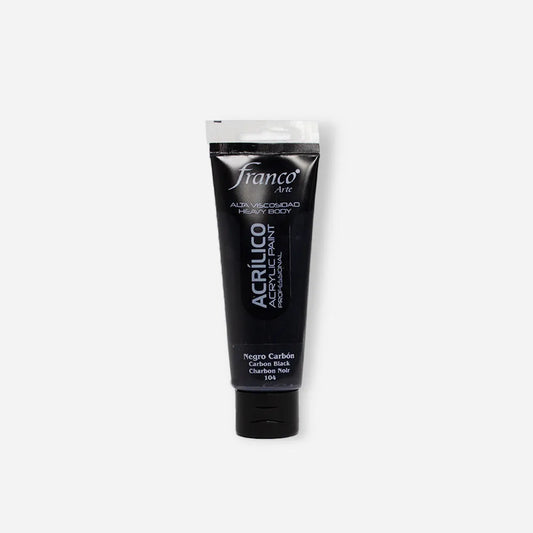Pintura Acrílica Franco Arte x 100 ml Negro Carbón 104