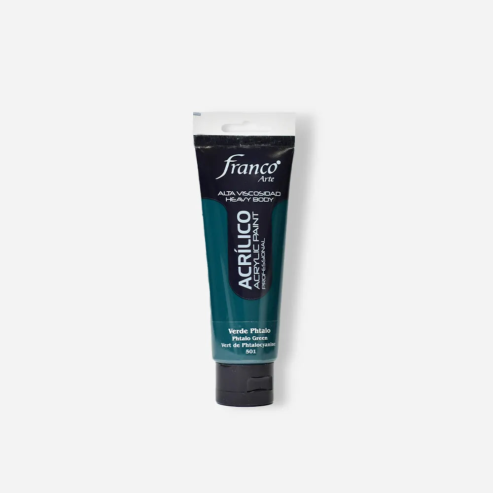 Pintura Acrílica Franco Arte x 100 ml Verde Phtalo 501