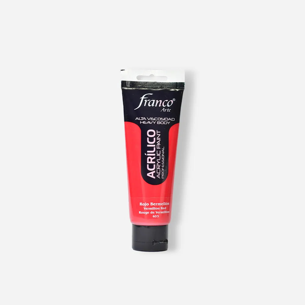 Pintura Acrílica Franco Arte x 100 ml Rojo Bermellón 403