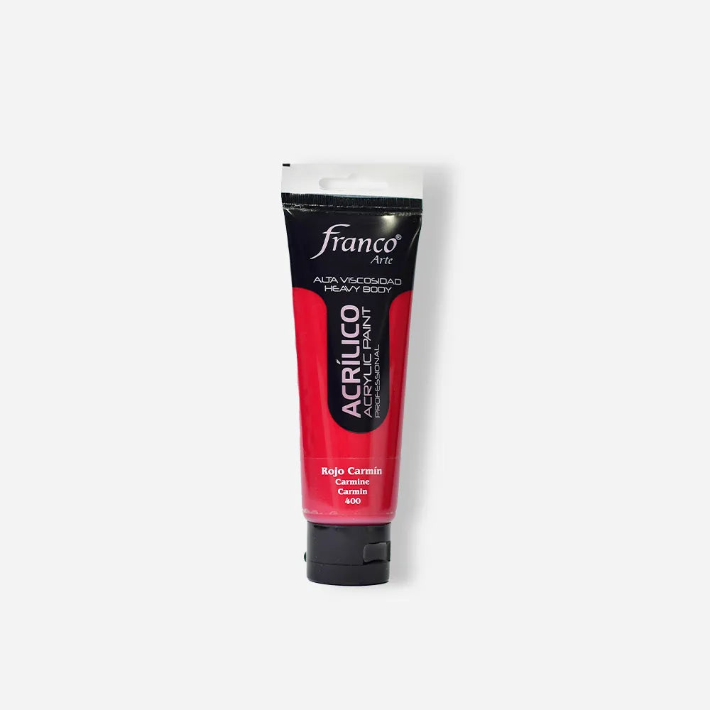 Pintura Acrílica Franco Arte x 100 ml Rojo Carmín 400