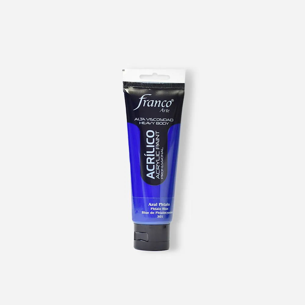 Pintura Acrílica Franco Arte x 100 ml Azul Phtalo 301