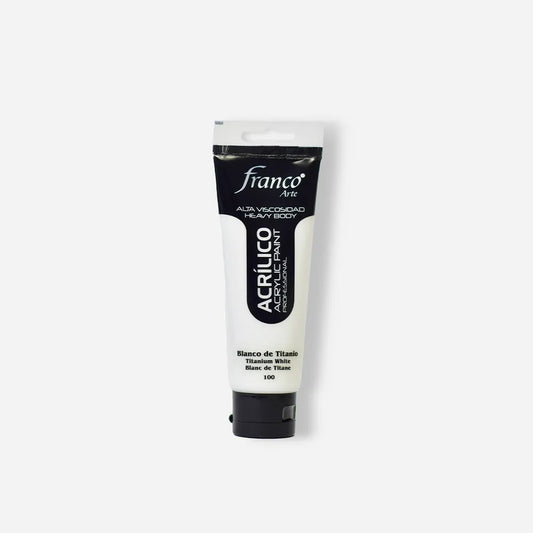 Pintura Acrílica Franco Arte x 100 ml Blanco de Titanio 100