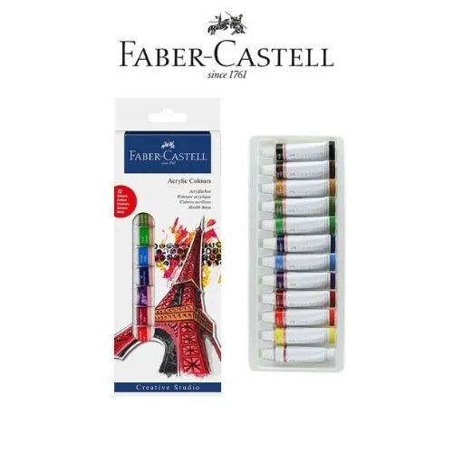 Set de Pinturas Faber Castell Acrílico De 12 ML